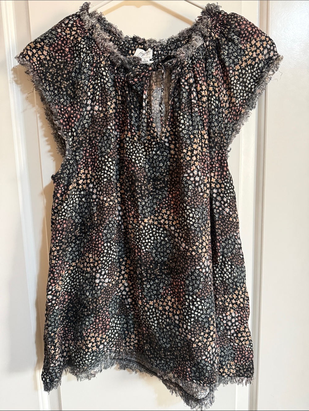 True Craft Black Floral Top